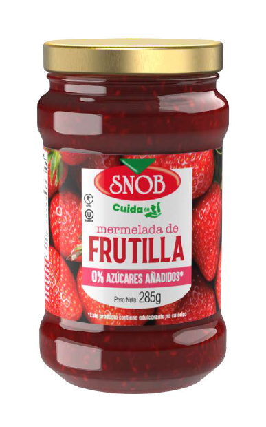 Mermelada de frutilla 0 % azúcar
