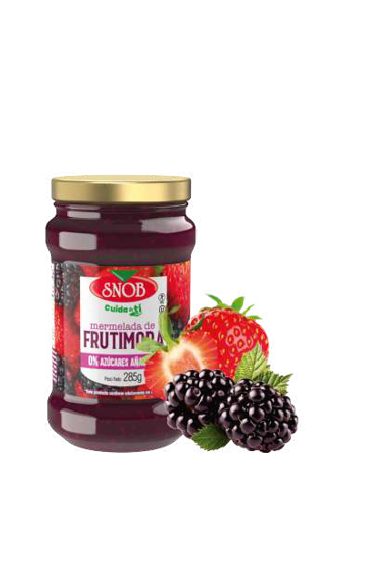 Mermelada de frutilla y mora 0 % azúcar