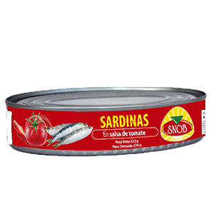 Sardines in tomato sauce SNOB 425 g - Alimentos Snob