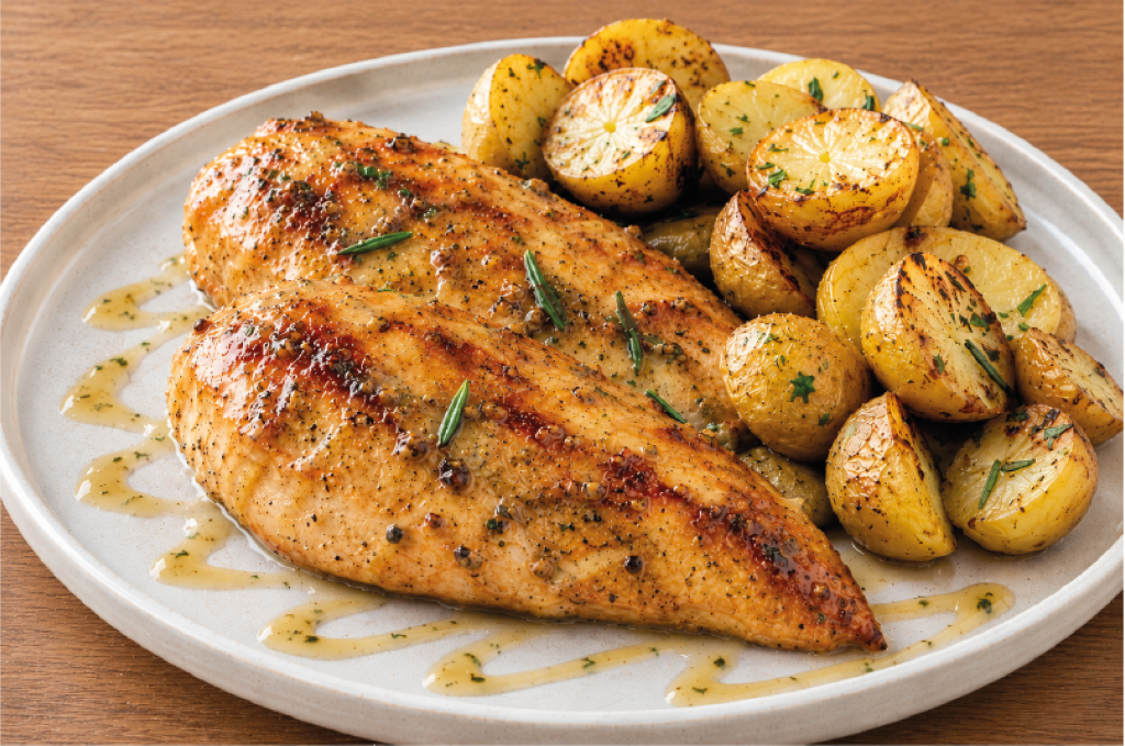 Pechugas de pollo glaseadas crema blanca