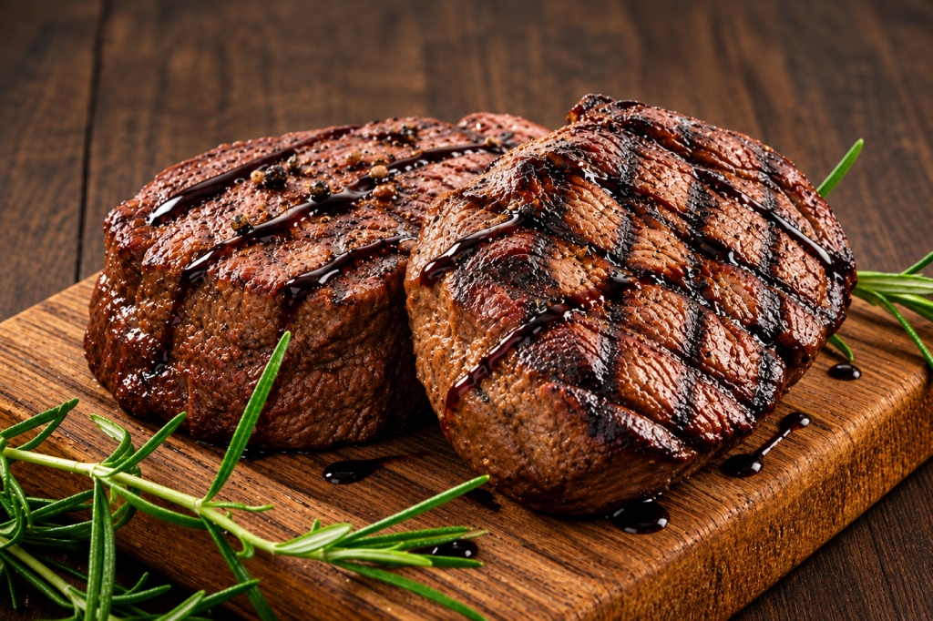 Lomo de res a la parrilla con costra de pimienta